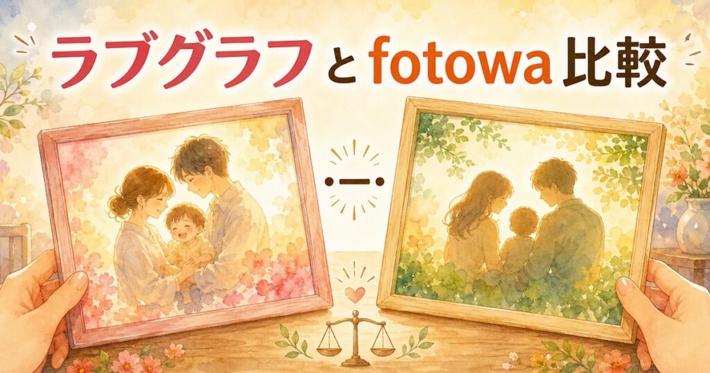 ラブグラフとfotowaの比較イメージイラスト