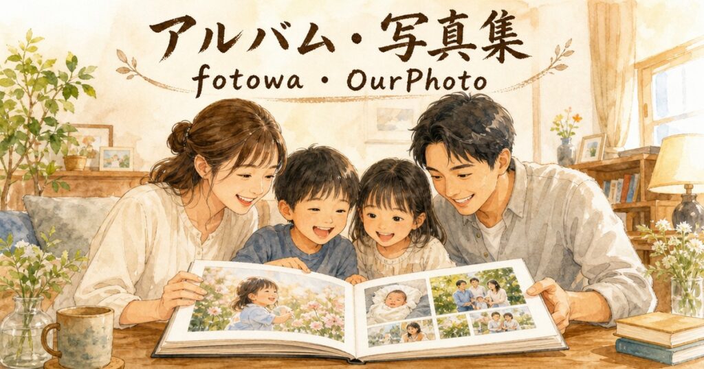 fotowaとOurPhoto、アルバム・写真集オプションを比べてみた