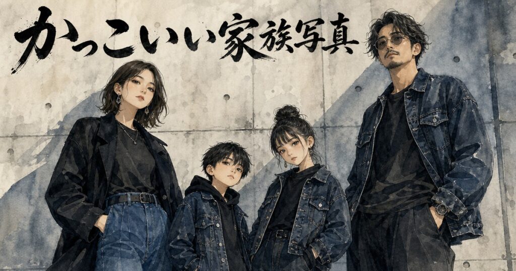かっこいい家族写真を残すには？色使い・ポーズ・撮影場所のコツ