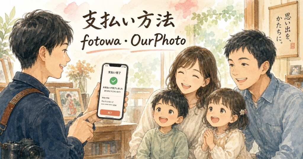 fotowaとOurPhoto、支払い方法を比べてみた
