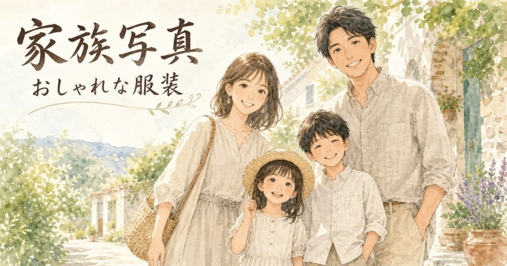 家族写真のおしゃれな服装は？思い出に残るおしゃれな家族写真を上手に撮るには？