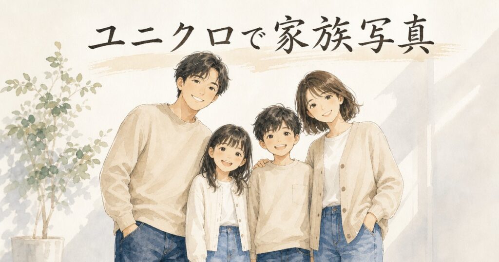 ユニクロで家族写真のコーデをそろえるには？色使いと小物のコツ
