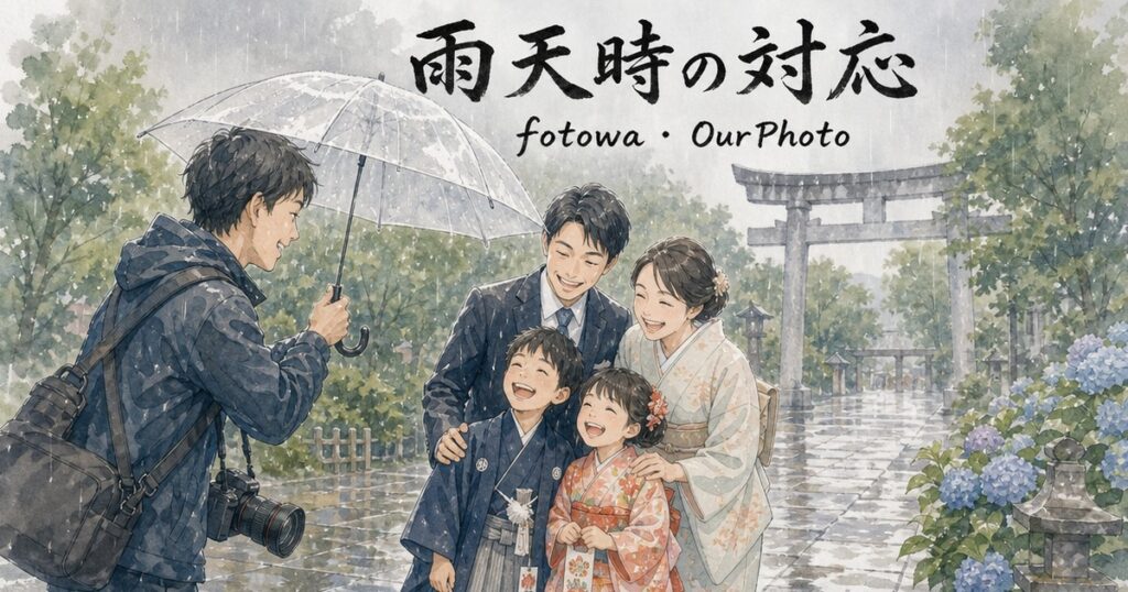fotowaとOurPhoto、雨天時の対応を比べてみた